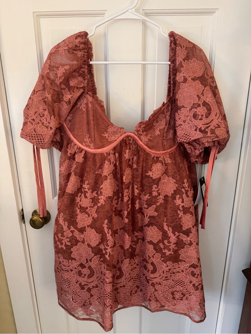 Seni & Cade Women's Rose Lace Babydoll Nightdress